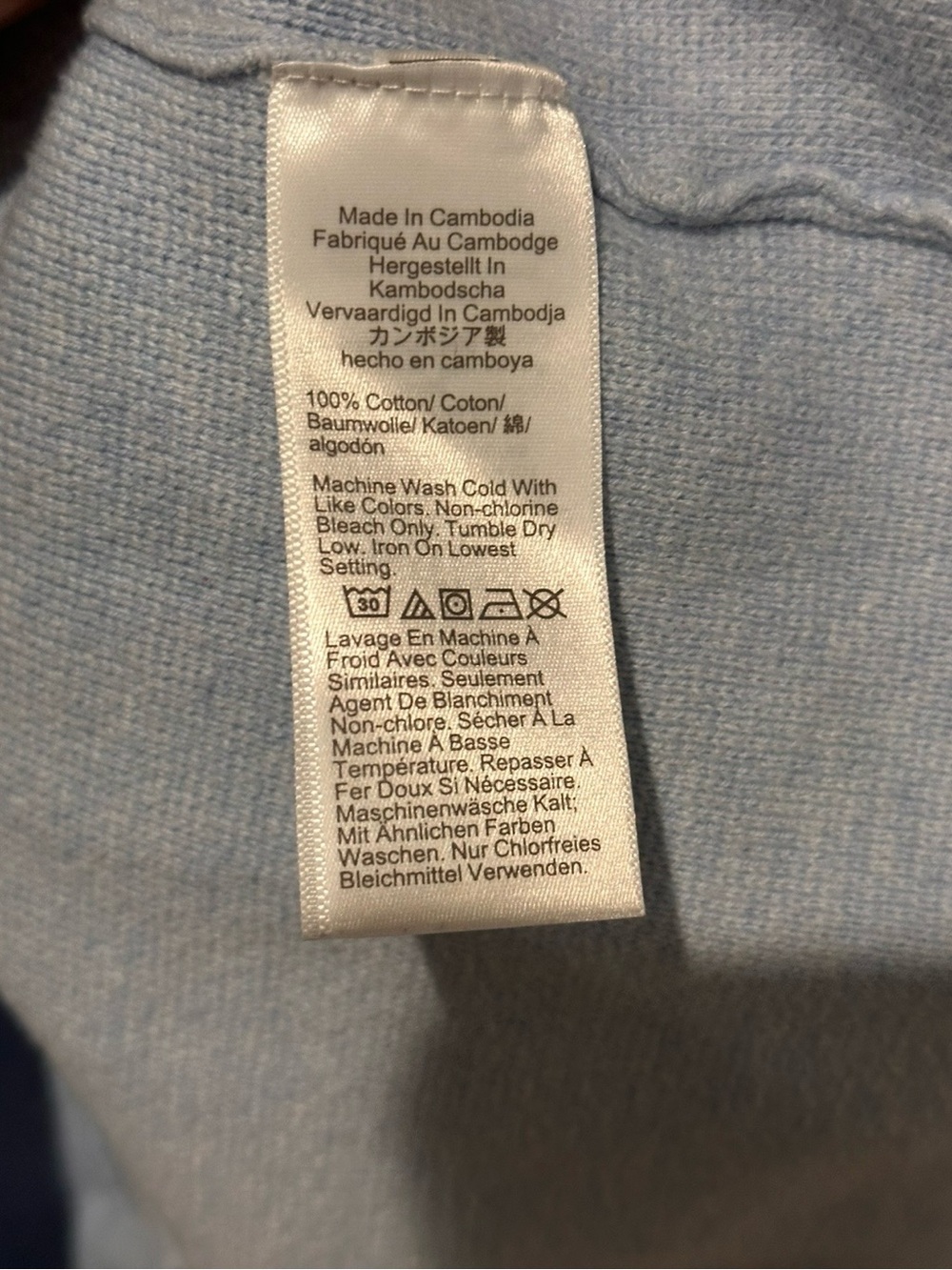 Crew Women’s Sweater Blazer Light Blue 100% Cotton Knit Jacket Size S - Picture 4 of 5